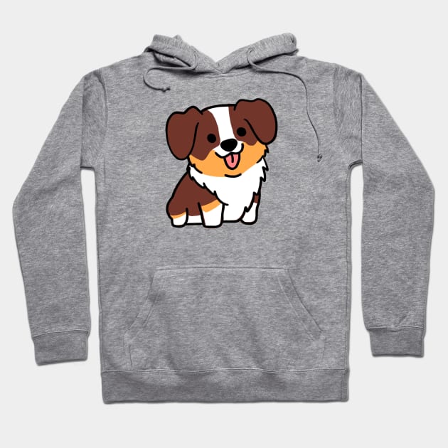 Red Tri Australian Shepard Hoodie by MillerDesigns